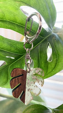 Load and play video in Gallery viewer, Keychain Silver &amp; Wood Monstera

