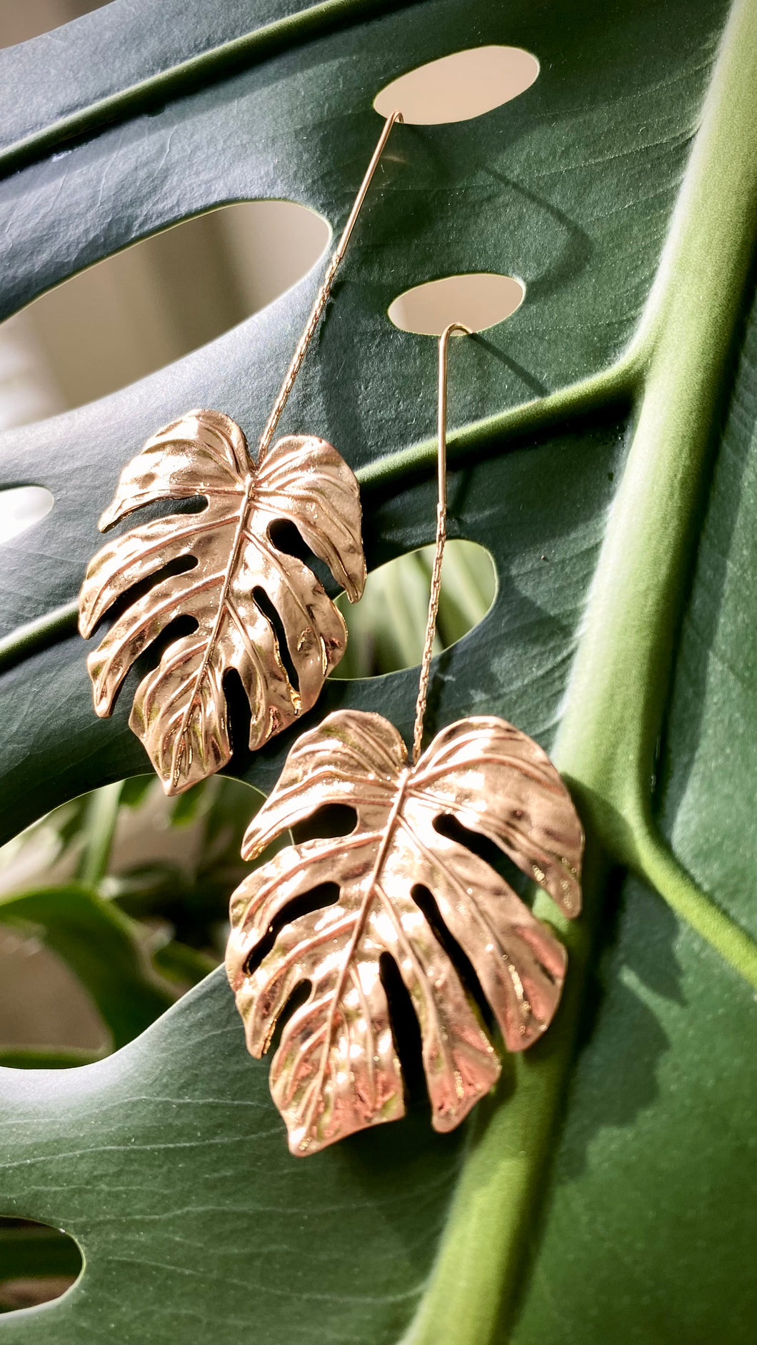 Earring Chain Palm Leaves