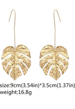 Load image into Gallery viewer, Earring Chain Palm Leaves
