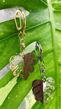 Load image into Gallery viewer, Keychain Silver &amp; Wood Monstera
